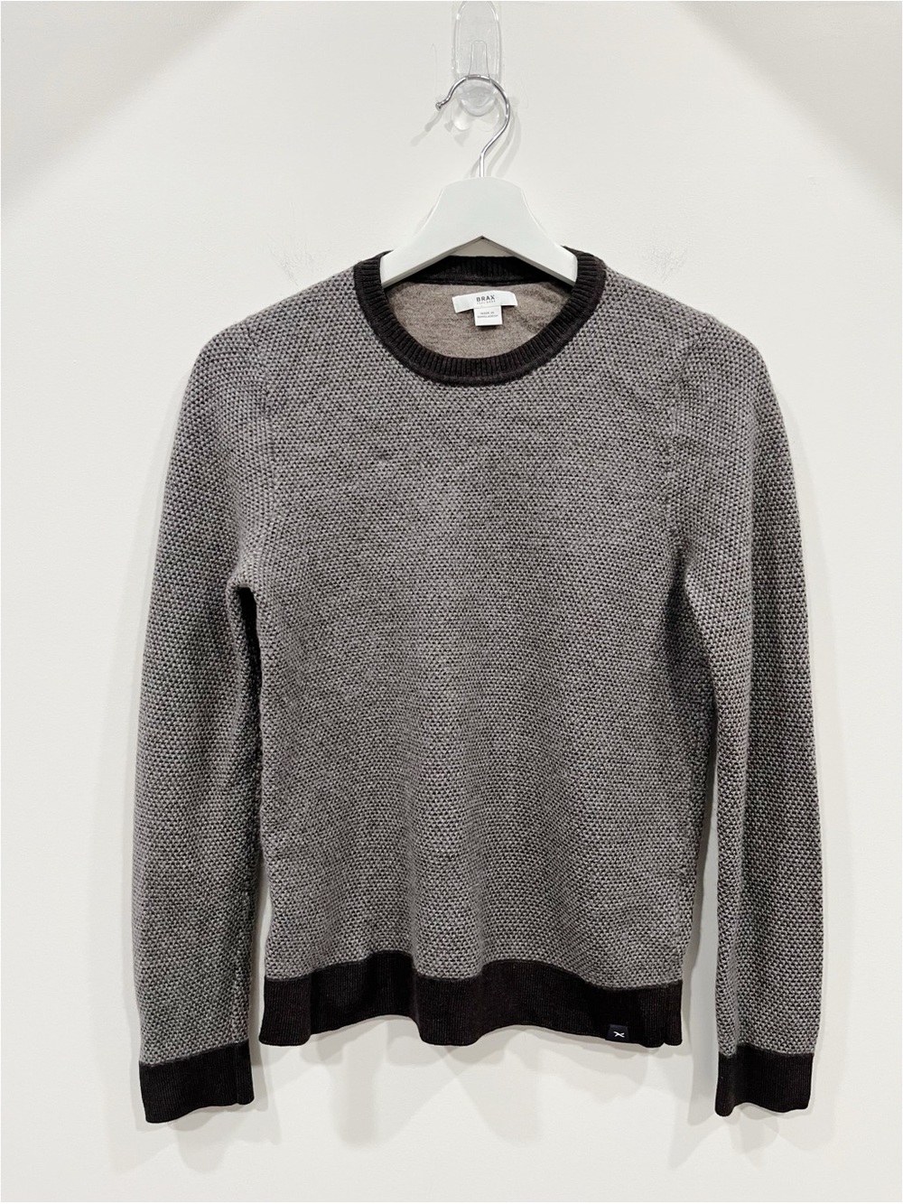 Brax Feel Good Men’s Style Rick 100% Virgin Wool Crewneck Sweater Gray XS